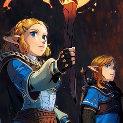 This is a pixiv picture whose title is Zelda Breath of the Wild 2.