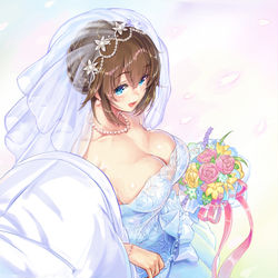 This is a pixiv picture whose title is Vtuber藤崎由愛ちゃん花嫁衣装ver.&らくがきまとめ.
