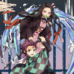 This is a pixiv picture whose title is 鬼滅の刃.