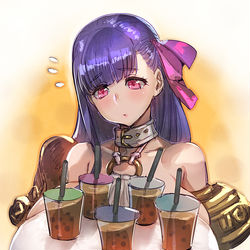 This is a pixiv picture whose title is 手放しタピオカリップ.