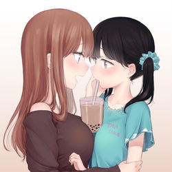 This is a pixiv picture whose title is おねロリちゃれんじ.