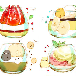 This is a pixiv picture whose title is グラスデザート.