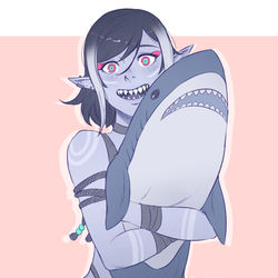 This is a pixiv picture whose title is 鮫.