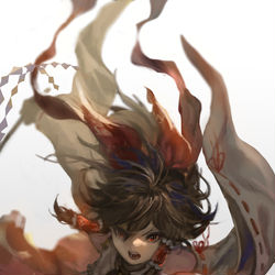 This is a pixiv picture whose title is 博麗の巫女　【メイキングあり】.