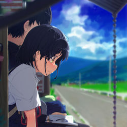 This is a pixiv picture whose title is 長い待ち時間.