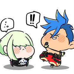 This is a pixiv picture whose title is もちりガロとリオ.