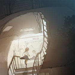This is a pixiv picture whose title is 踊り場.