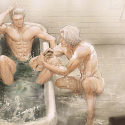 This is a pixiv picture whose title is ♨.