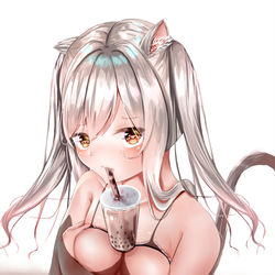 This is a pixiv picture whose title is 手放しタピオカ.