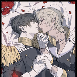 This is a pixiv picture whose title is keep only one.