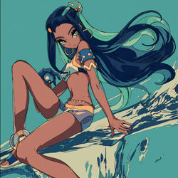 This is a pixiv picture whose title is ルリナ／Nessa.