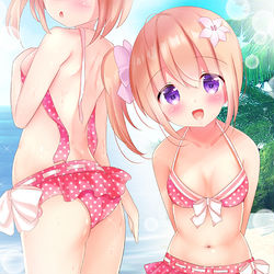 This is a pixiv picture whose title is 水着ココアちゃんとおデート♥.
