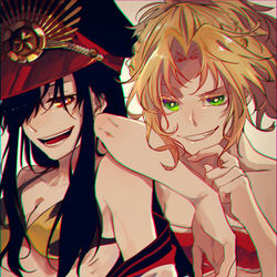 This is a pixiv picture whose title is わるい顔ふたり。.