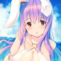 This is a pixiv picture whose title is 水着うどんげちゃん.