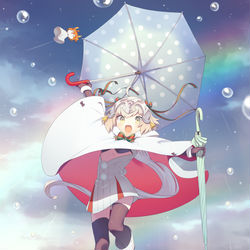 This is a pixiv picture whose title is 雨の日のサンタさん.