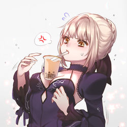 This is a pixiv picture whose title is Boba Tea.