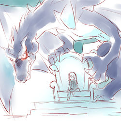 This is a pixiv picture whose title is 《転スラ》今日の落書き邪竜の威を借る魔王と暴風竜の夏服.