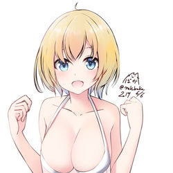 This is a pixiv picture whose title is おっぱい練習.