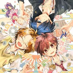 This is a pixiv picture whose title is さらざんまい.