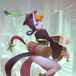 This is a pixiv picture whose title is 酒呑童子- 殭屍.