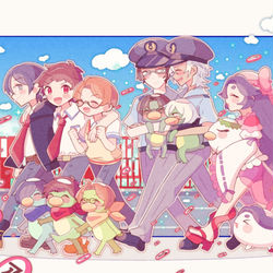 This is a pixiv picture whose title is さらざんまい.