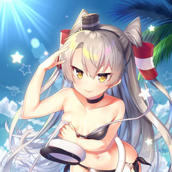 This is a pixiv picture whose title is あまつん水着.