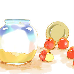 This is a pixiv picture whose title is 脱出とり.