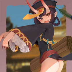 This is a pixiv picture whose title is キョンシー酒吞ちゃん.