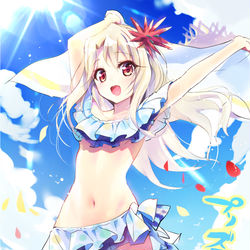 This is a pixiv picture whose title is 海だー！え、いきなり！？泳ぎに来たんじゃないの！？.