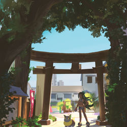 This is a pixiv picture whose title is Yamper and nessa.