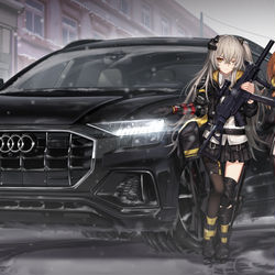 This is a pixiv picture whose title is 404 Not found + 40 & Audi Q8.