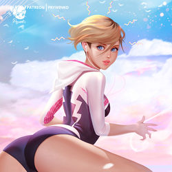 This is a pixiv picture whose title is Spider Gwen.