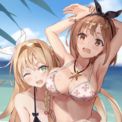 This is a pixiv picture whose title is ライザ×クラウディア.
