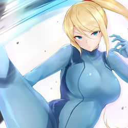 This is a pixiv picture whose title is ゼロスーツサムス.