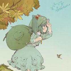 This is a pixiv picture whose title is にとり.
