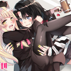 This is a pixiv picture whose title is 恋愛❤裁判.