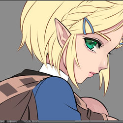 This is a pixiv picture whose title is WIP Zelda BOTW2.