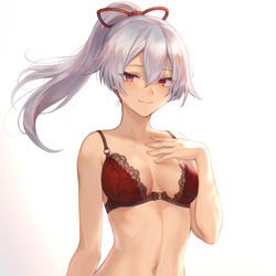 This is a pixiv picture whose title is 下着モデル「インフェルノさん」.