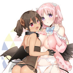 This is a pixiv picture whose title is サキュバスさんのはつしごと。.