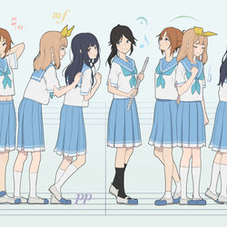 This is a pixiv picture whose title is 交響曲「南中カルテット」.