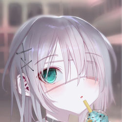 This is a pixiv picture whose title is 葉一（チョコミントタピオカスムージー）.