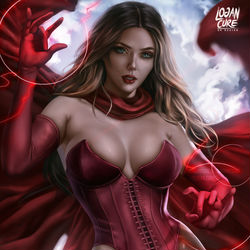 This is a pixiv picture whose title is Scarlet witch 緋色の魔女.