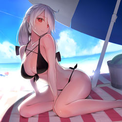 This is a pixiv picture whose title is 海に来ました。.