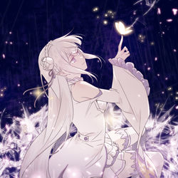 This is a pixiv picture whose title is EMT - エミリア dark version.