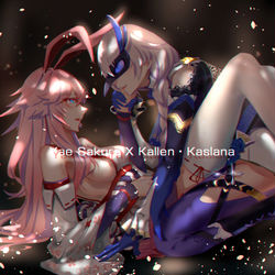 This is a pixiv picture whose title is YaesakuraXKallen.