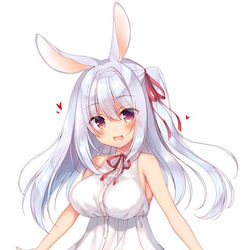 This is a pixiv picture whose title is ろりきょぬーうさちゃん.