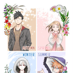 This is a pixiv picture whose title is 春夏秋冬.