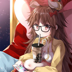 This is a pixiv picture whose title is ジナコさんのたぴおかちゃれんじ！.