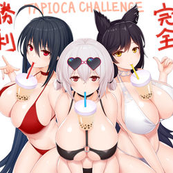This is a pixiv picture whose title is タピオカチャレンジ.