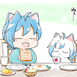 This is a pixiv picture whose title is アイチにゃん詰め17.